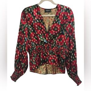 THE KOOPLES Lurex Poppies Blouse